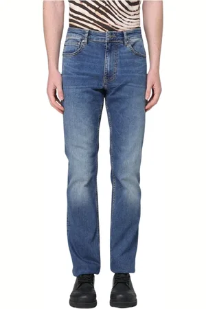Roberto Cavalli Jeans, Herr, W31, Slim Fit Skräddade Blå Byxor