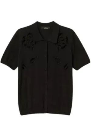 Twin-Set Topp, Dam, M, Broderad polotröja för kvinnor