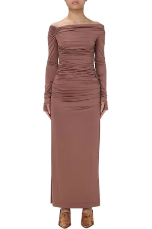 Helmut Lang Klänning, Dam, S, Elegant Off-Shoulder Maxi Klänning