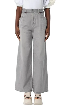 SACAI Jeans, Dam, S, Bomull, Grå Wide Leg Jeans