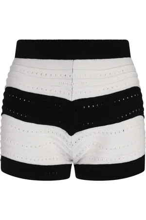 Msgm Shorts, Dam, XS, Polyester, Svarta Viskos Polyester Byxor