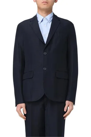 Armani Exchange Kostym, Herr, S, Linne, Lätt Linne Blazer Stilfull Beige