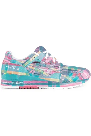 Comme des Garçons Skor, Herr, 40 2/3 EU, Multifärgad Check Sneakers Samarbetssnörning