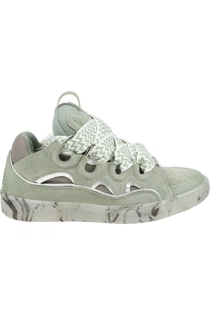 Lanvin Skor, Herr, 42 EU, Läder, Läder Sneakers med Kontrastsnören