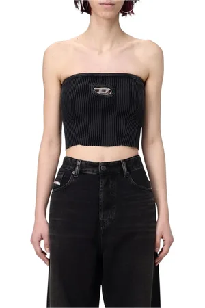 Diesel Topp, Dam, M, Räfflad Bandeau Top med Urklipp