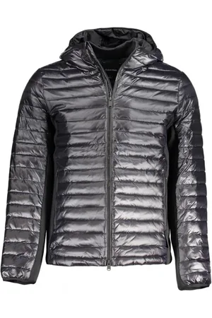 Calvin Klein Jacka, Herr, 2Xl, Nylon, Svart nylonjacka med huva och fickor