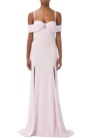 Elisabetta Franchi Klänning, Dam, S, Polyester, Elegant Svart Maxi Klänning