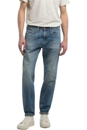 Replay Jeans, Herr, W31, Denim, Autentiska Denim Broderade Jeans