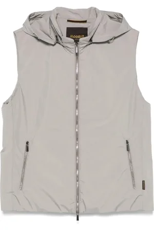 MOORER Jacka, Herr, XL, Polyester, Avtagbar huva gilet med dragkedja