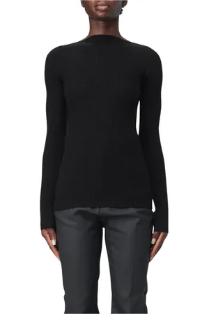 Rick Owens Stickade tröjor & koftor, Dam, S, Svart Ribbstickad Kofta