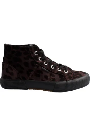Diesel Skor, Dam, 36 EU, Mocka, Höga urban sneakers med mocka finish