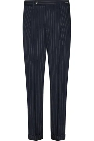 MICHAEL COAL Byxor, Herr, W36, Polyester, Blå Byxor med Förlängd Midjeband