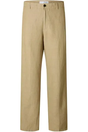 SELECTED Byxor, Herr, W33, Beige Elegant Herrbyxor Vår/Sommar