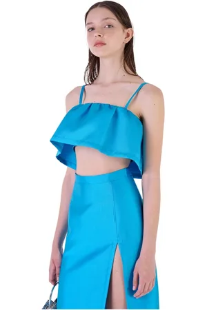 Silvian Heach Topp, Dam, XL, Polyester, Top Crop med Rysch