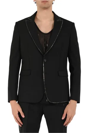 Patrizia Pepe Jacka, Herr, XL, Polyester, Enkelknäppt jacka med applikationer