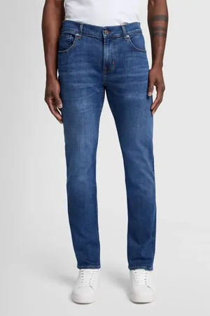7 for all Mankind Jeans, Herr, W33, Slimmy Tapered Stretch Jeans Mid