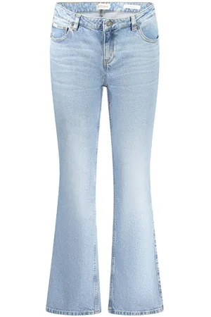 Guess Jeans, Dam, W24 L32, Ljusblå Bootcut Jeans Tvättad Effekt