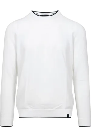 FAY Stickade tröjor & koftor, Herr, 2Xl, Bomull, Bomull Rund Hals Långärmad Sweatshirt