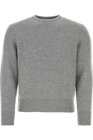 Thom Browne Stickade tröjor & koftor, Herr, M, Mysig Grå Ulltröja