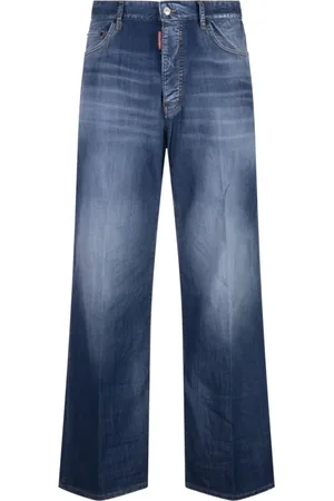 Dsquared2 Jeans, Herr, XL, Bomull, Blå Bomull Elastan Byxor