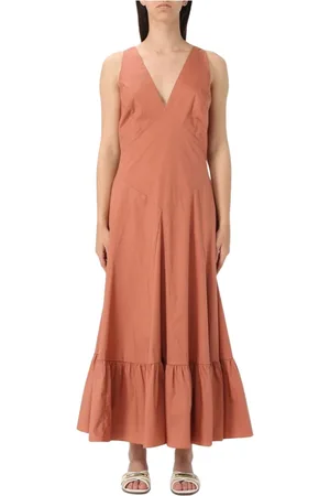 Twin-Set Klänning, Dam, M, Bomull, Elegant Poplin Maxi Klänning