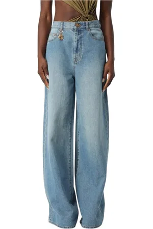 ZIMMERMANN Jeans, Dam, W26, Bomull, Klassiska Blå Wide Leg Jeans