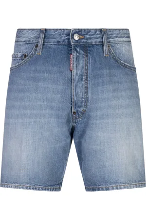 Dsquared2 Shorts, Herr, 2Xl, Denim, Blå Marin Tvätt Shorts för Män