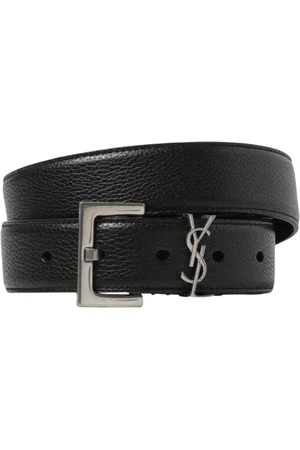 Saint Laurent Accessoarer, Herr, 90 CM, Läder, Klassisk Svart Läderbältespänne