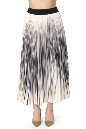 HERNO Kjol, Dam, M, Polyester, Midi Plisserad Kjol Multifärg Gradient