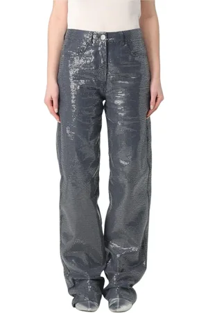 MVP Wardrobe Jeans, Dam, 2Xs, Denim, Paljett Wide Leg Jeans