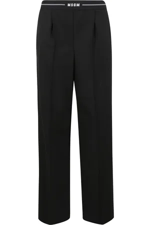 Msgm Byxor, Dam, S, Veckade byxor med logobälte