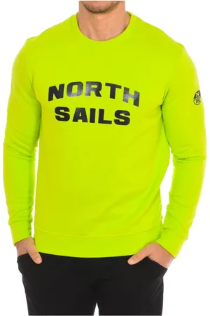 North Sails Sweatshirts & Hoodies, Herr, S, Nylon, Räfflad Rund Hals Sweatshirt