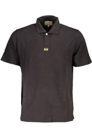 La Martina Topp, Herr, 2Xl, Bomull, Elegant svart polotröja