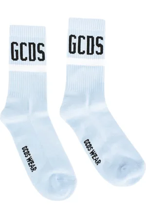 GCDS Underkläder, unisex, M, Bomull, Logo Bomull-Polyester Strumpor
