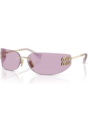 Miu Miu Accessoarer, Dam, ONE Size, Trendiga Rektangulära Solglasögon