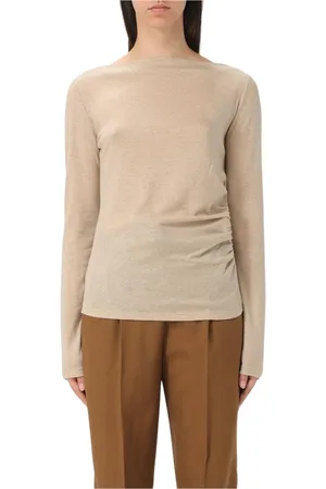 Max Mara Topp, Dam, M, Linne, Elegant Boat Neck Top