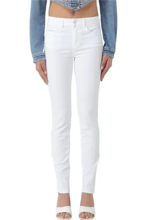 Liu Jo Jeans, Dam, W32, Bomull, Vita Skinny Jeans för Kvinnor