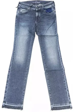 Jacob Cohen Jeans, Dam, W26, Bomull, Blå Slim Model Dam Jeans med Pony Skin Label