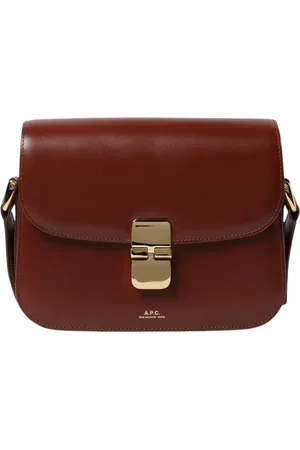 A.P.C. Väska, Dam, ONE Size, Läder, Brun Läder Crossbody Väska