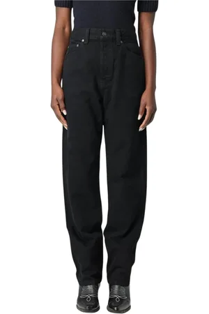 Khaite Jeans, Dam, W27, Bomull, Avslappnad passform svarta jeans 90-talsstil