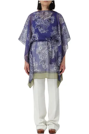 Etro Jacka, Dam, ONE Size, Blommig Silke Tunika