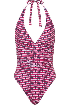 Moschino Badkläder, Dam, XL, Läder, Blå Geometrisk Baddräkt
