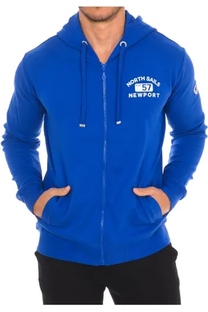North Sails Sweatshirts & Hoodies, Herr, 2Xl, Bomull, Huvtröja med dragkedja och ribbade kanter