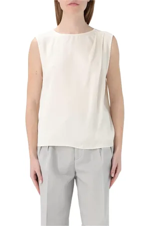 Twin-Set Topp, Dam, S, Elegant Ärmlös Sidenskjorta