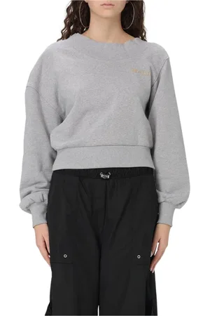 The Attico Sweatshirts & Hoodies, Dam, S, Grå Avslappnad Passform Sweatshirt