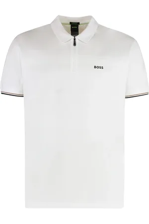 HUGO BOSS Topp, Herr, 2Xl, Bomull, Ribbade kanter bomull polotröja