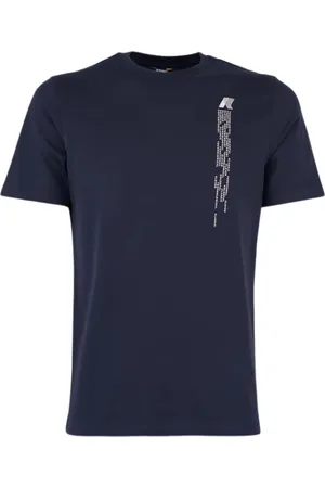 K-Way Topp, Herr, M, Bomull, Blå Djup Kortärmad Jersey T-shirt