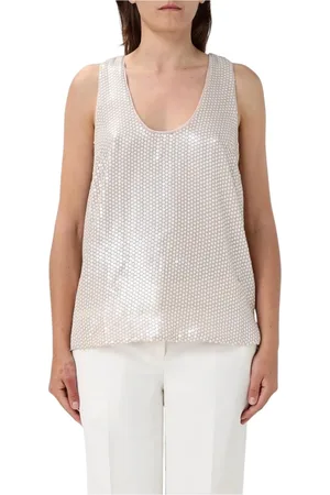 Twin-Set Topp, Dam, M, Hampa, Champagne Elegant Top