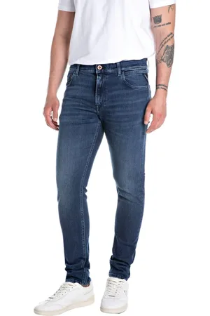 Replay Jeans, Herr, W34, Denim, Slim Indigo Denim Jeans