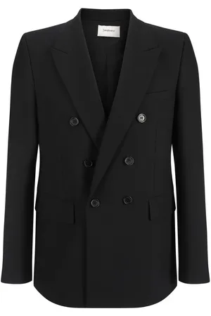 Saint Laurent Jacka, Herr, L, Ull Blazerjacka med Kontrastknappar